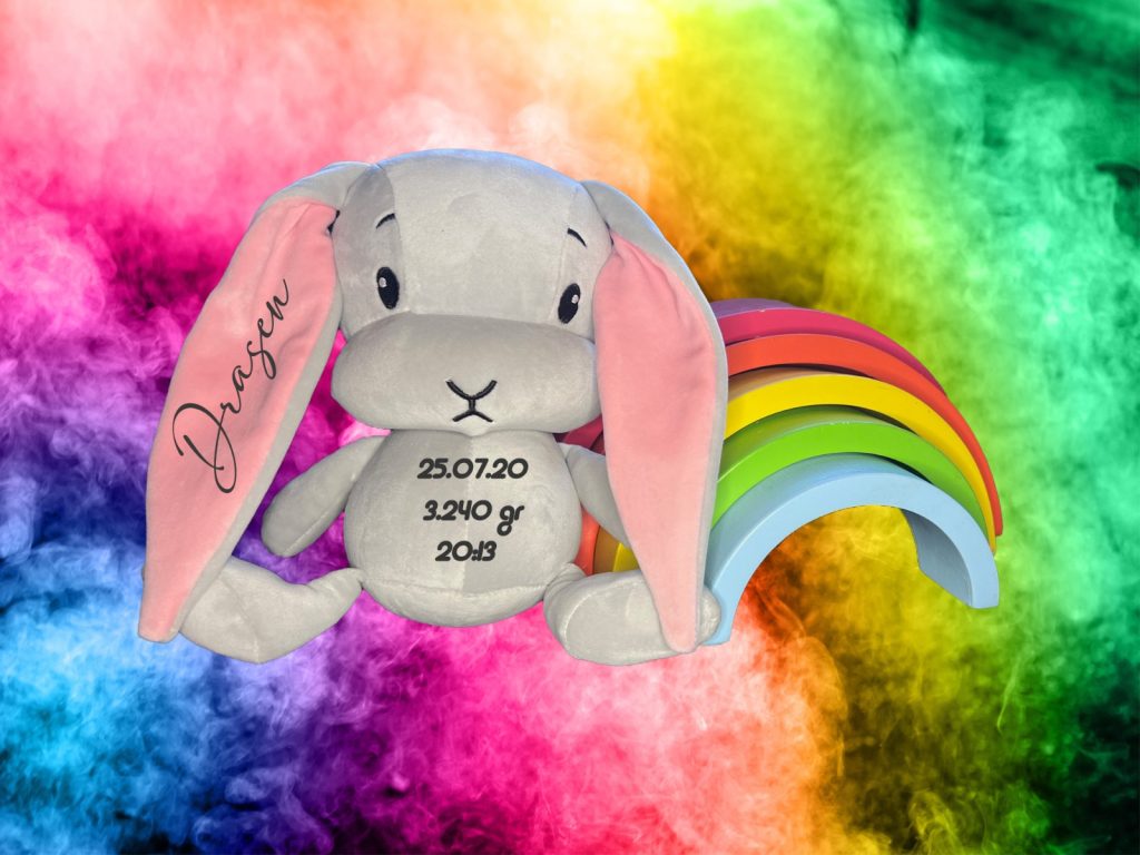 Conejito de Pascua de peluche personalizado con nombre, regalo suave para bebé o niño pequeño, recuerdo ideal para la primera Pascua de sobrino, nieto, nieta, sobrina o hija. - España